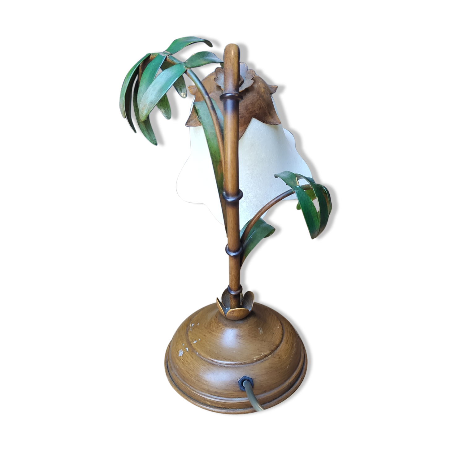 Metal lamp decoration bamboo opaline