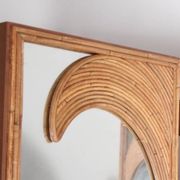 Screen "palms" in rattan and mirrors