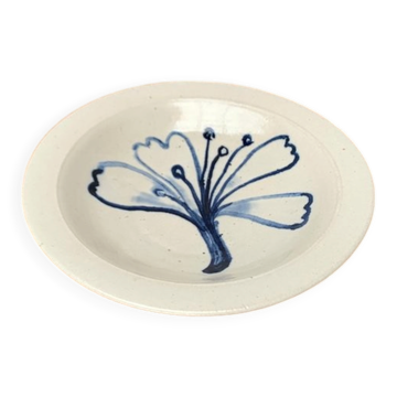 Mid-Century Studio Pottery Plate Bowl from Wallakra, Sweden, 1960s