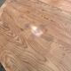 Round extendable dining table Regency central leg stripped mahogany 1960