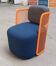 CIDER Ingrid armchair in orange and blue
