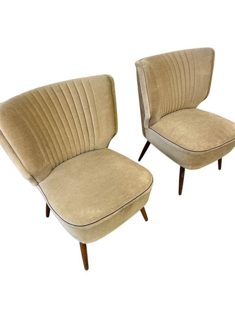 Ensemble de 2 fauteuils cocktail vintage / fauteuils / petits fauteuils