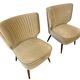 Ensemble de 2 fauteuils cocktail vintage / fauteuils / petits fauteuils