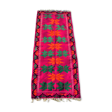 Pink 73x195cm corridor kilim rug
