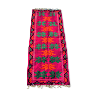 Tapis kilim de couloir rose 73x195cm