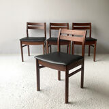 Ensemble de 4 chaises de salle à manger du milieu du siècle des années 1960
