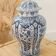 Large covered vase in Delft pottery