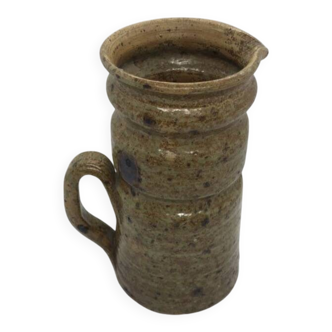 Pichet carafe pot à eau vase grès pyrité poterie artisanale terre anse