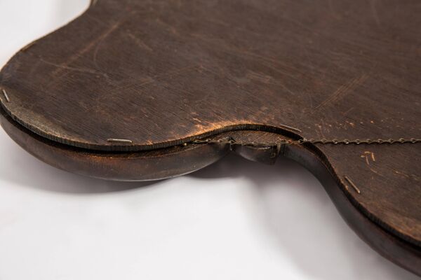 Miroir vintage moyen en bois brun foncé, Europe, 1960