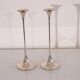 Pair of vintage metal candle holders 1970