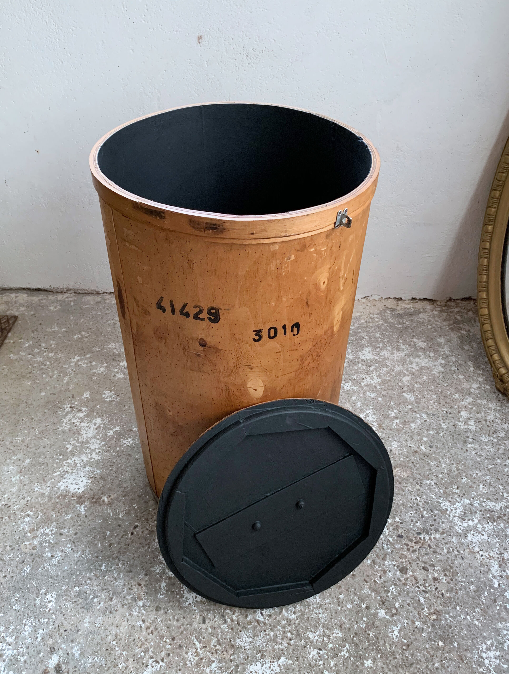 Old industrial transport barrel