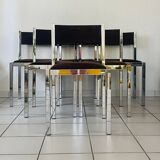 Set of 6 Roche Bobois 70 chairs