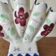 Tulip vase/bouquet holder in hand-painted earthenware