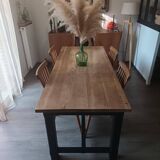 Solid oak farmhouse table
