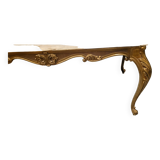 Brass and marble coffee table