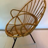 Vintage rattan chair from Rohe Noordwolde