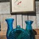Vases and vintage soliflore blue and turquoise