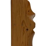 Vintage wooden wall shelve rack bookshelf in pinewood  minimalist design