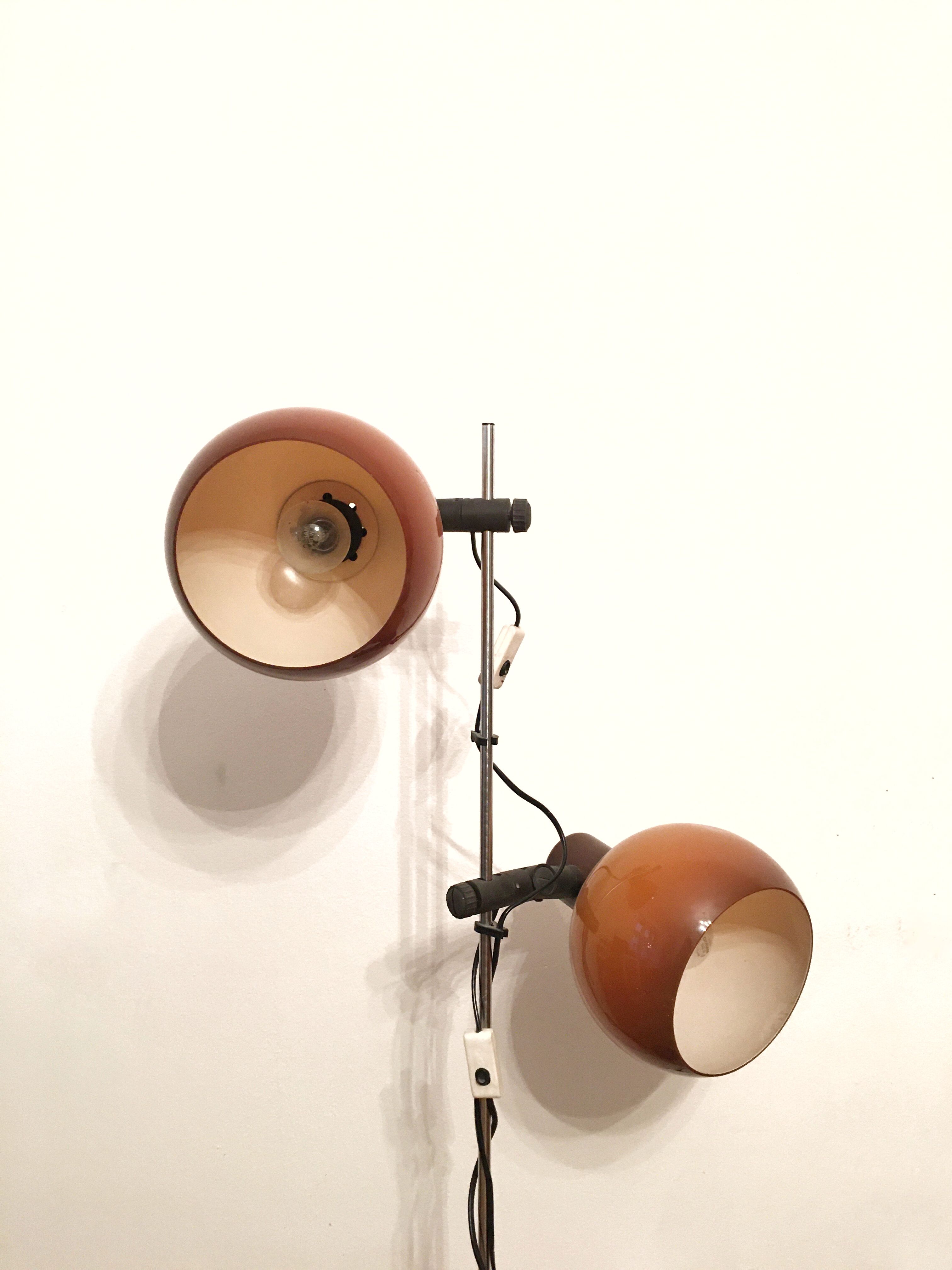 Lampadaire orange 1960