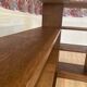 Large oak corner bookcase, 1950s design.