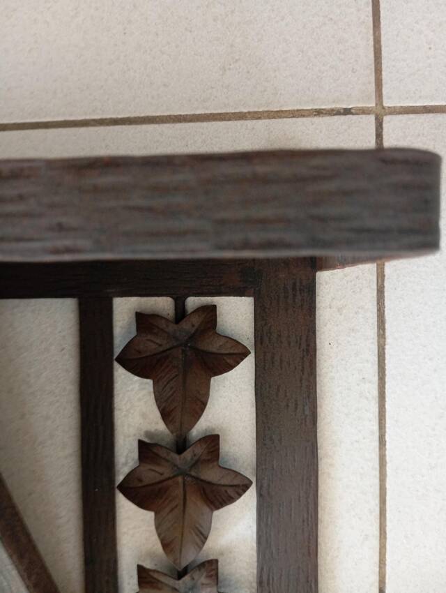 Wall-mounted coat rack mirror in wrought iron – Rustic / country style