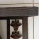 Wall-mounted coat rack mirror in wrought iron – Rustic / country style