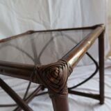 Table basse d'appoint en rotin