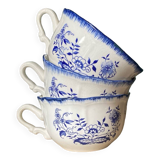 3 Sarreguemines earthenware lunches, Lancaster decor.