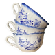 3 Sarreguemines earthenware lunches, Lancaster decor.
