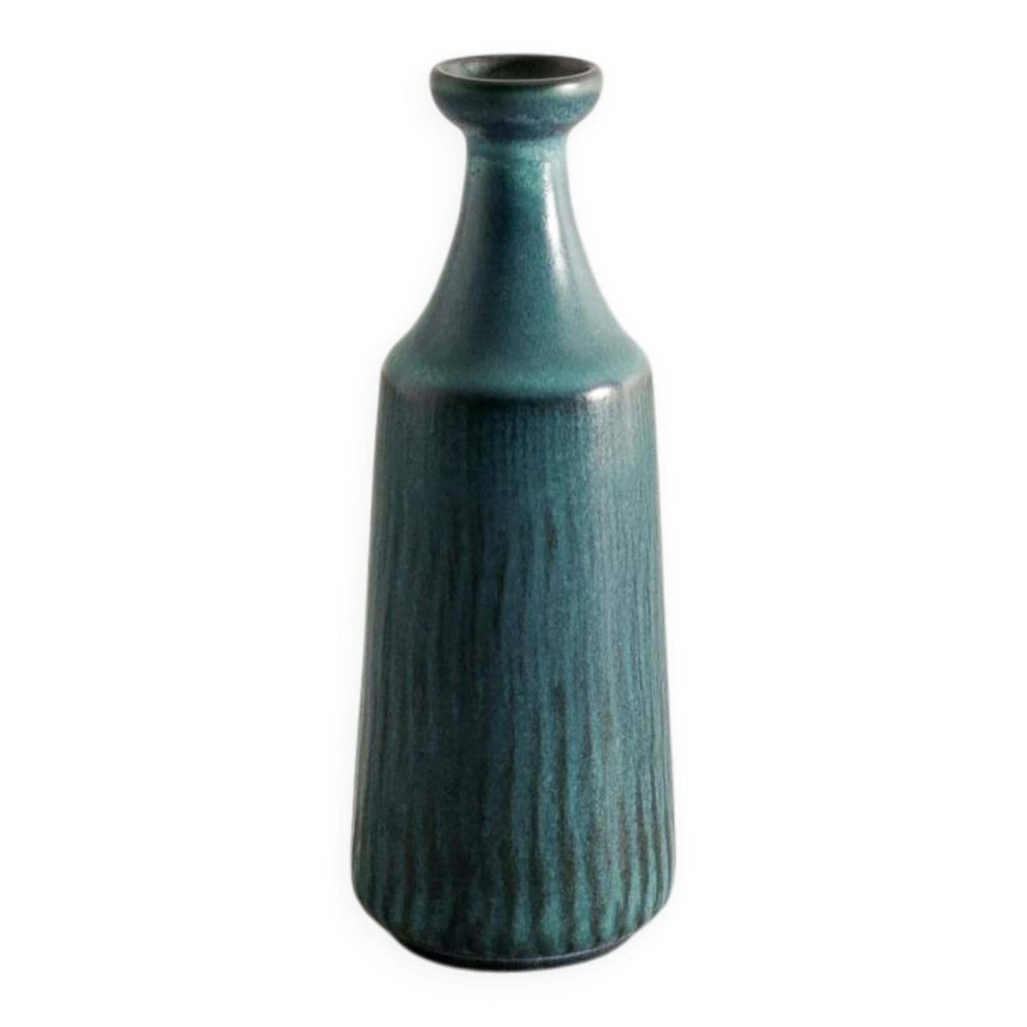 Vintage Swedish Mid Century Turquoise Blue Vase Gunnar Nylund, 1950s