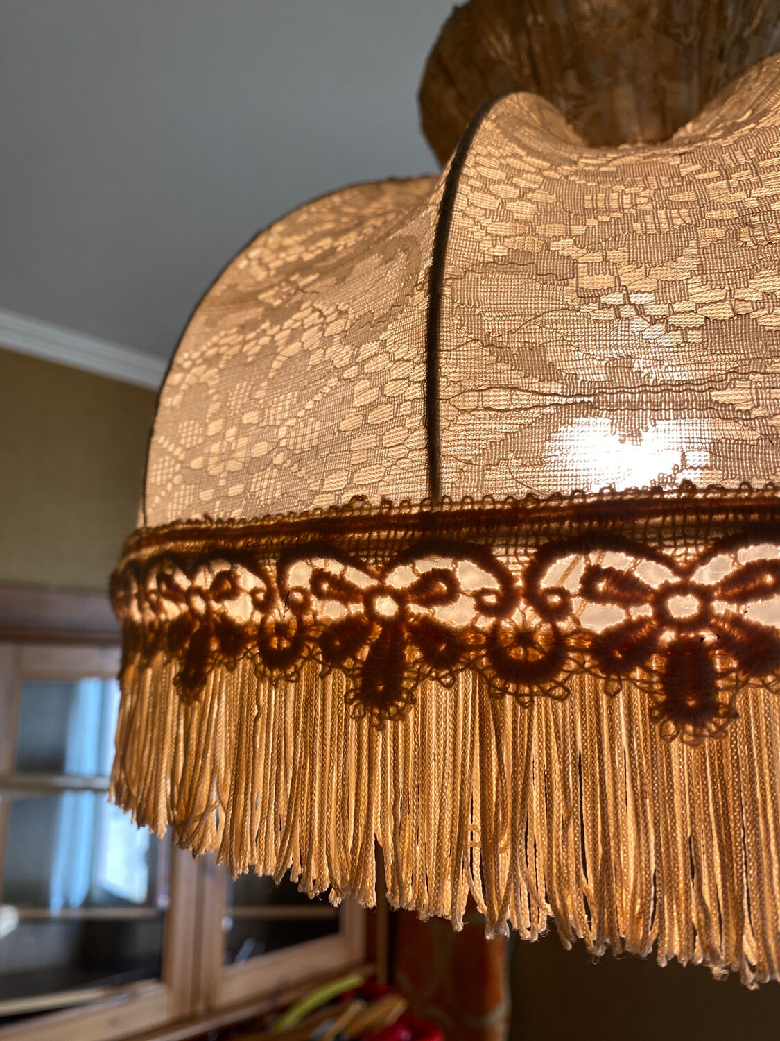 Vintage lace chandelier