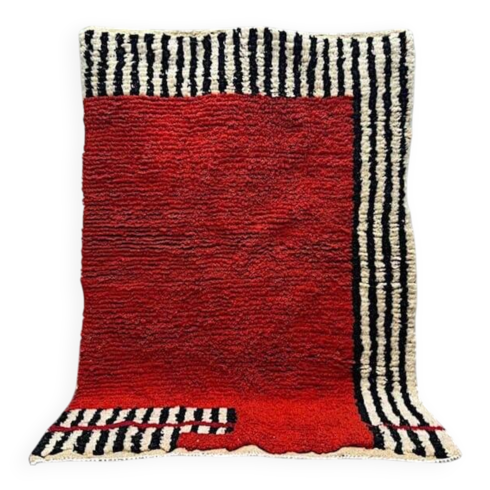 Traditional handmade Beni Ouraine rug, size 200 x 100 cm