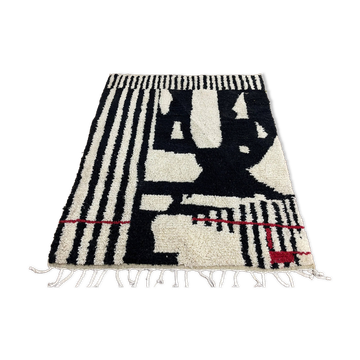 Tapis marocain laine naturelle unique 3x2 m