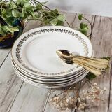 Set of 6 mismatched dessert plates Sarreguemines