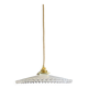 pendant light in antique glass - opaline - white - new socket and cable