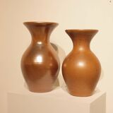 Important iridescent stoneware vase