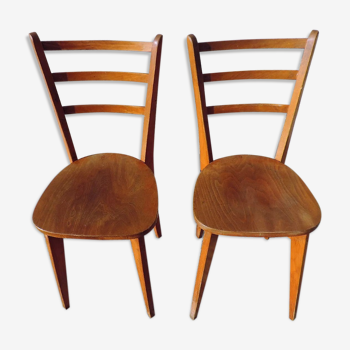 Paire de chaises de bistrot des années 60