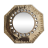 petit miroir  hexagonal laiton orientaliste