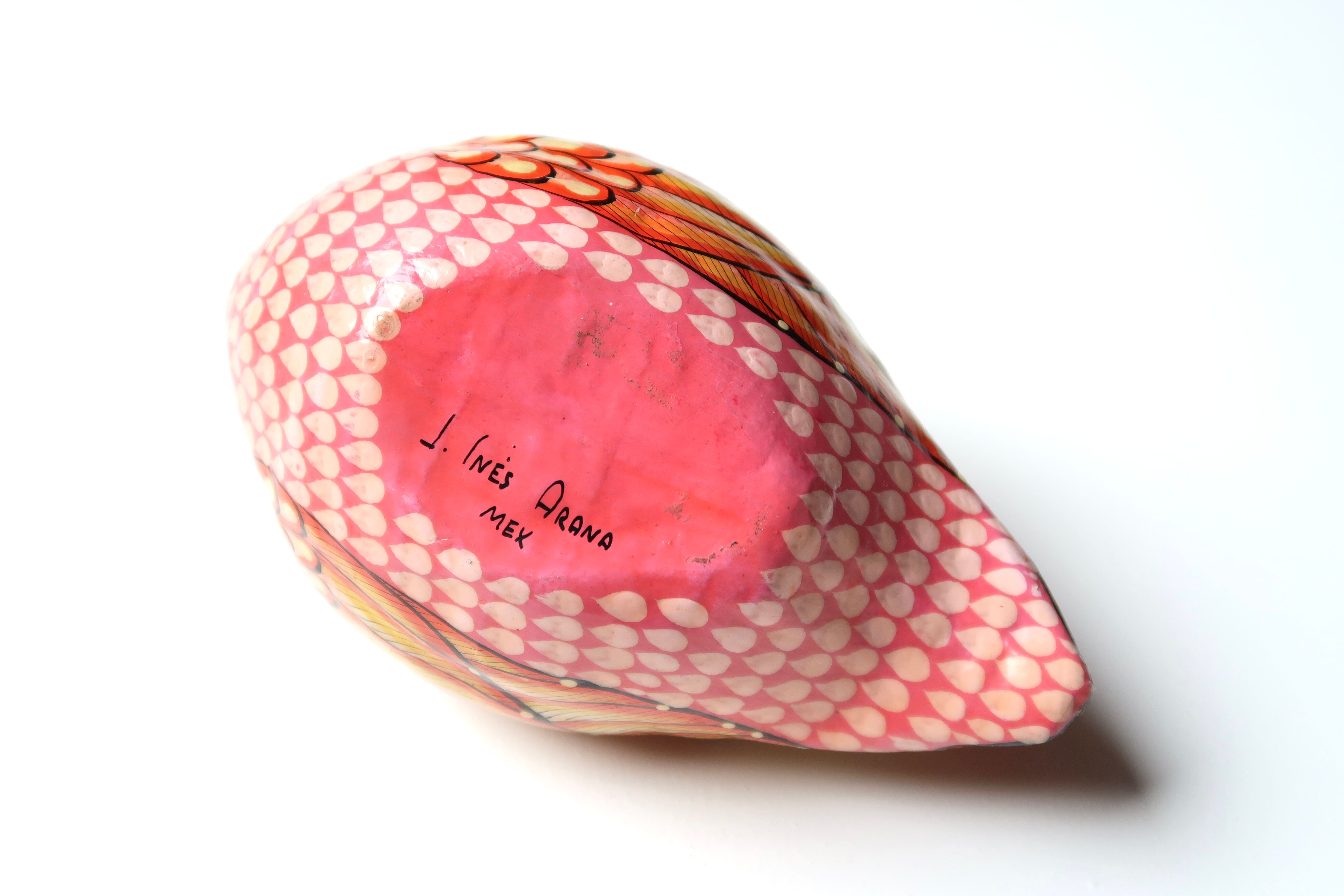 Mexican bird in signed papier-mâché, 70s