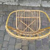 Rattan shell chair