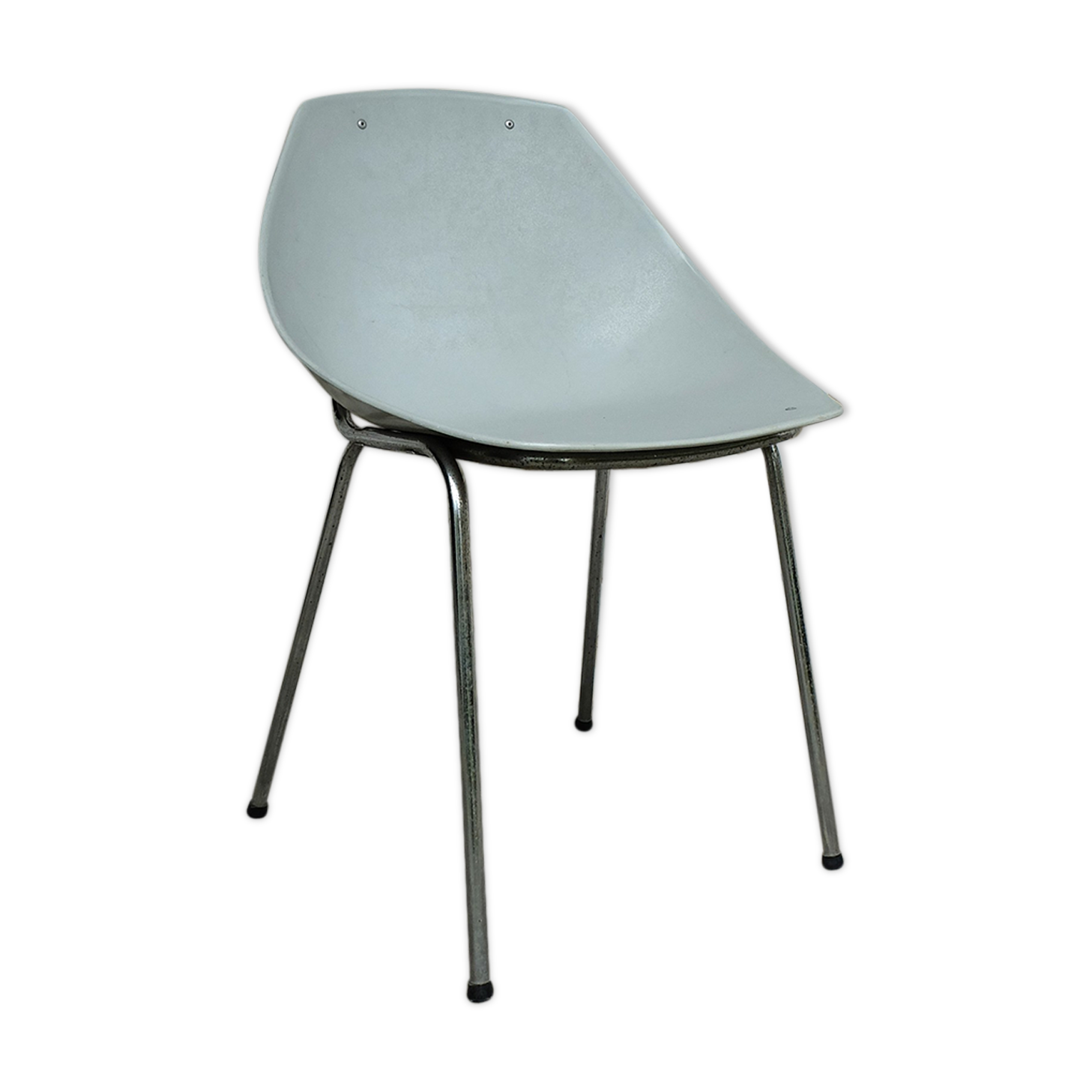 Chaise coquillage grise Pierre Guariche pour Meurop années 1960