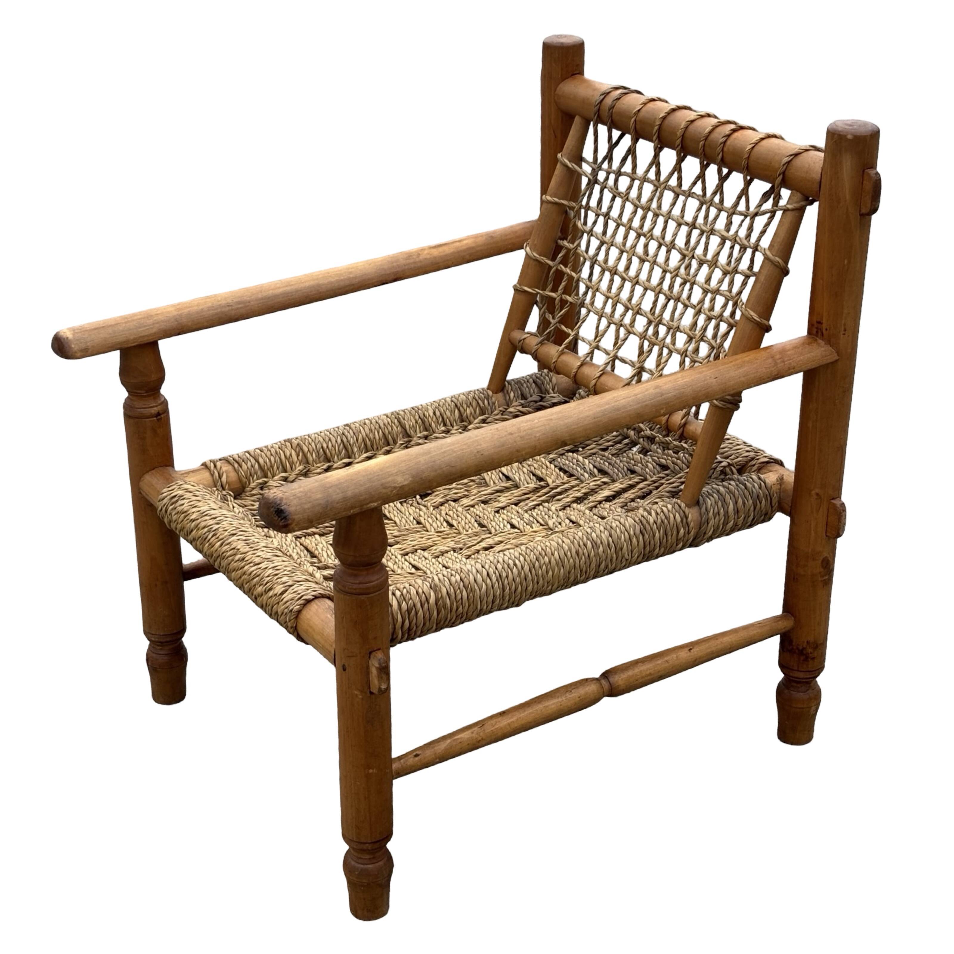 Vintage Lounge chair in style of Audoux  France 50's Design