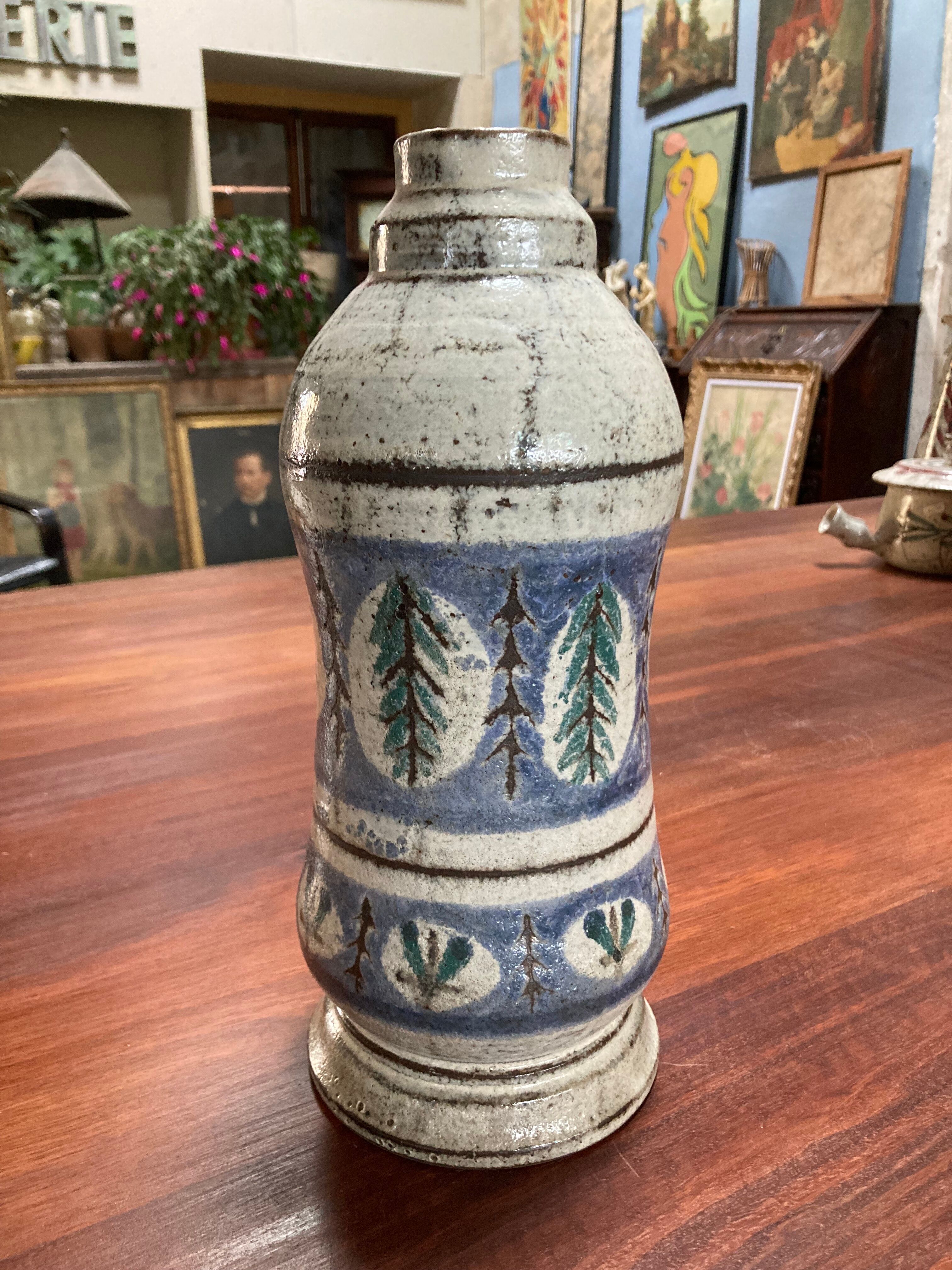 Ceramic lamp base. Gustave Reynaud. Le Murier. Vallauris.