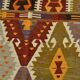 5x9 Geometric Style Vintage Kilim Rug,