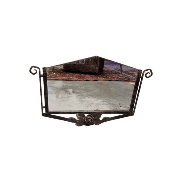 French Art Deco metal mirror, 1930s