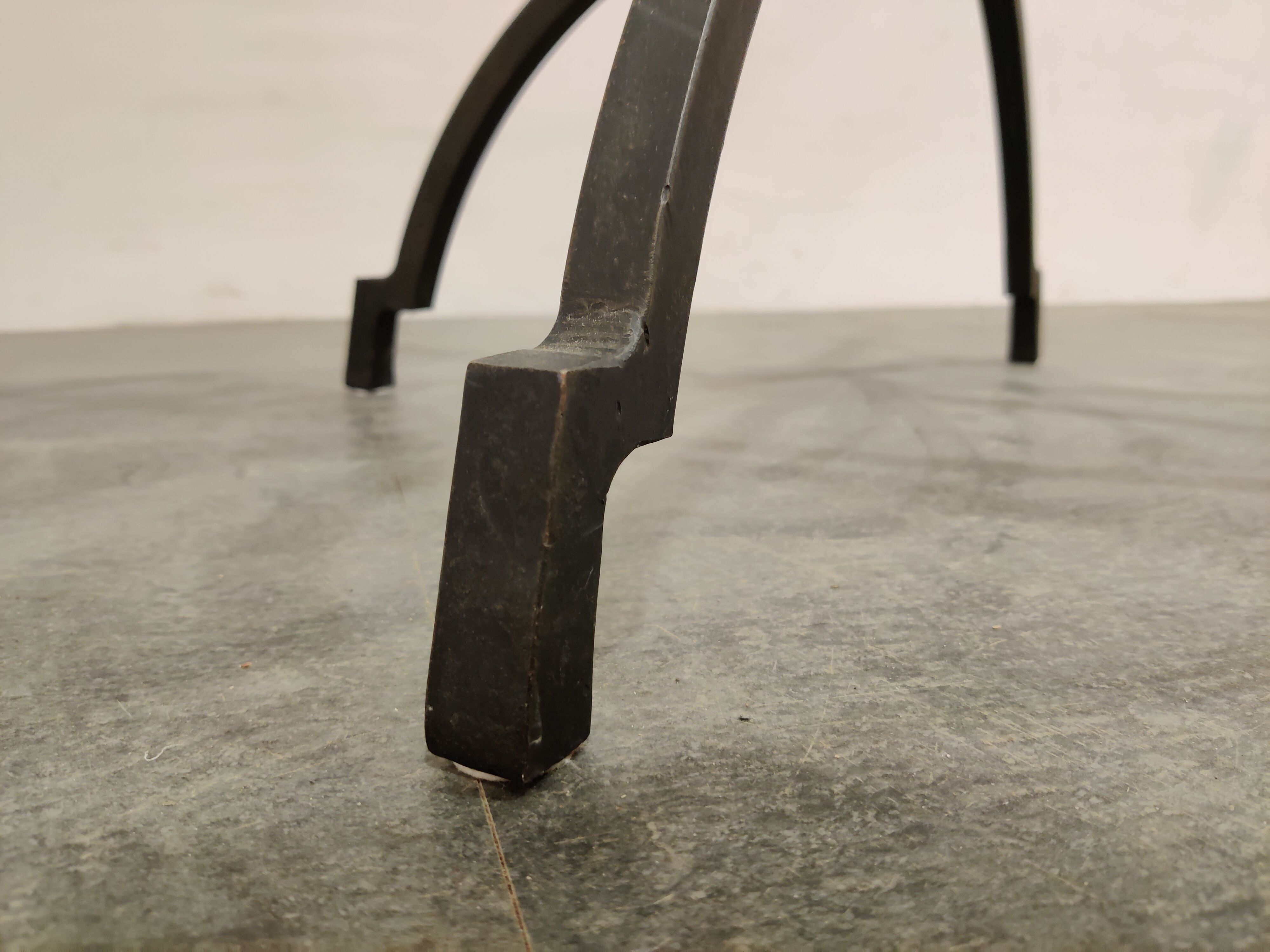 Peter Ghyczy iron and brass coffee table