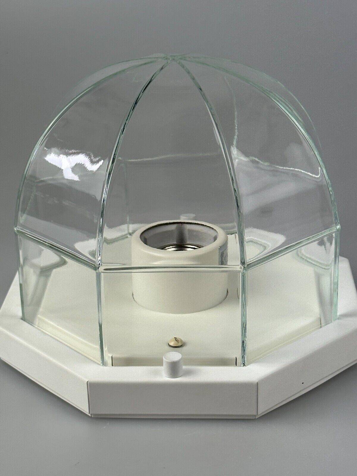 Plafonnier des années 60 70 Glashütte Limburg Allemagne Plafoniere verre et métal