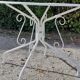 Garden lounge 1 table 2 chairs 2 white wrought iron chairs