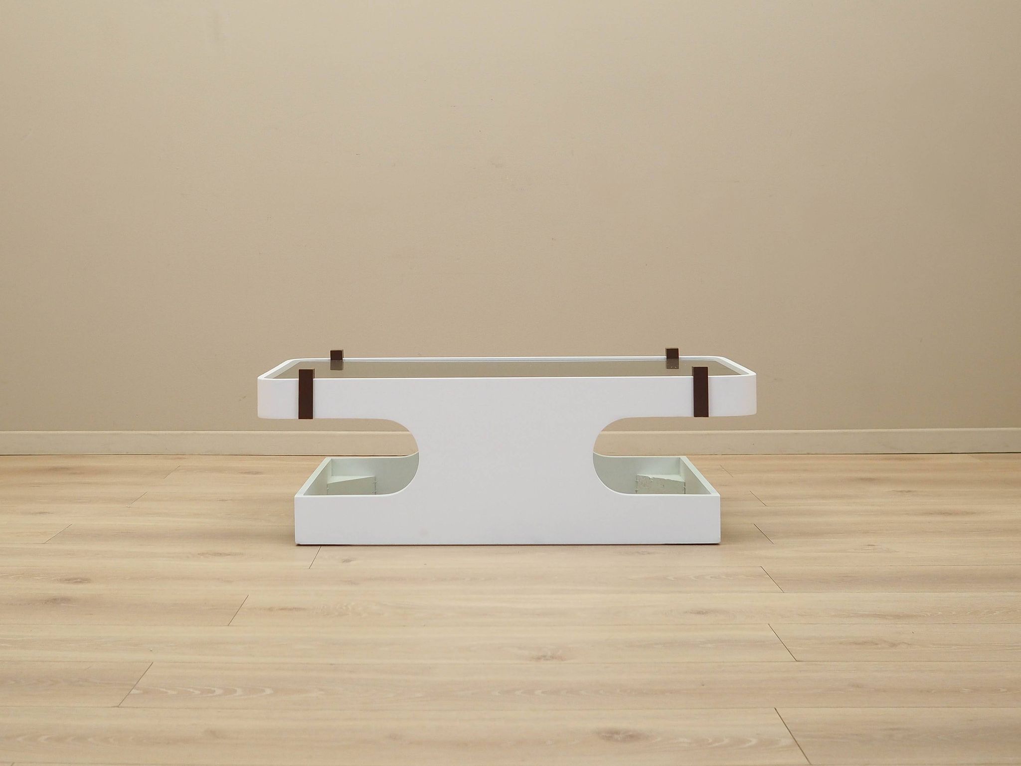 Glass coffee table, Italian design, 1970s, manufactured in Italy
