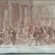 Charles Nicolas Cochin, Lycurgus wounded in a sedition, engraving, eighteenth century